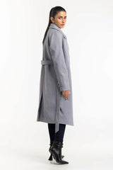 Ash Grey Long Coat 224-210-023