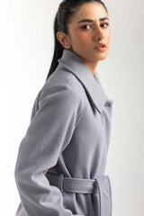 Ash Grey Long Coat 224-210-023