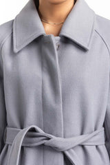 Ash Grey Long Coat 224-210-023