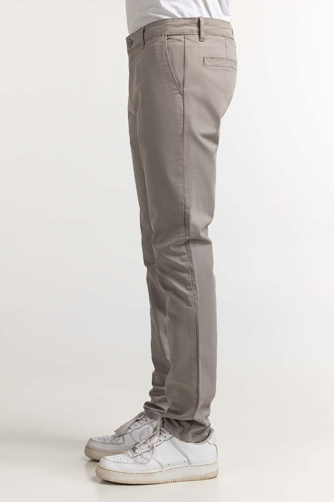 Grey Basic Dyed Khaki Pant MN-TRKH- WS23-001 A