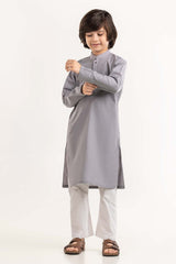 Grey Basic Kurta KR-KPLN22-070