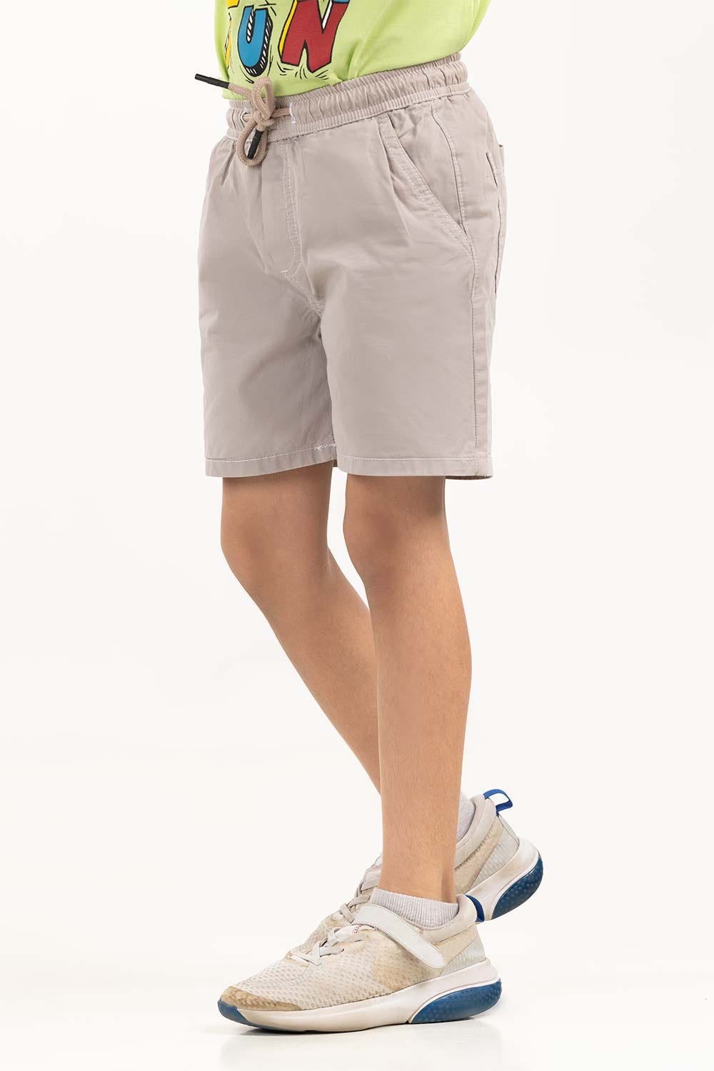 Toddler Boy Grey Basic Shorts Wide Leg TBNB-2210002 B