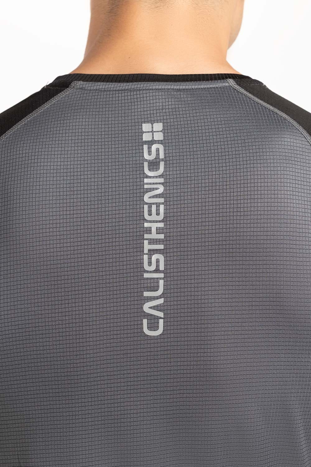 Grey Black Textured Tee AW-TS23-015