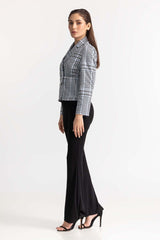 Grey Checkered Jacket WM-JKT23-079