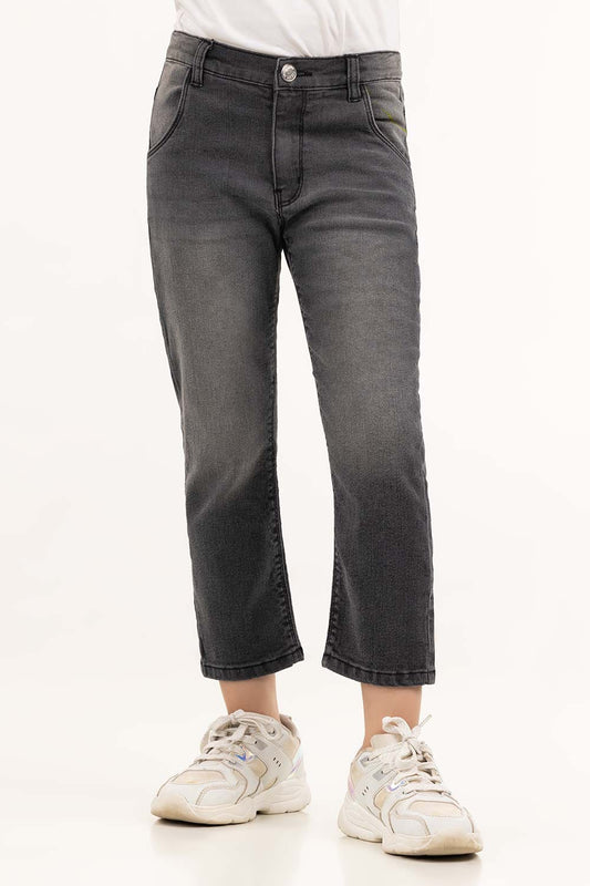 Junior Girl Grey Denim Jeans 224-421-005