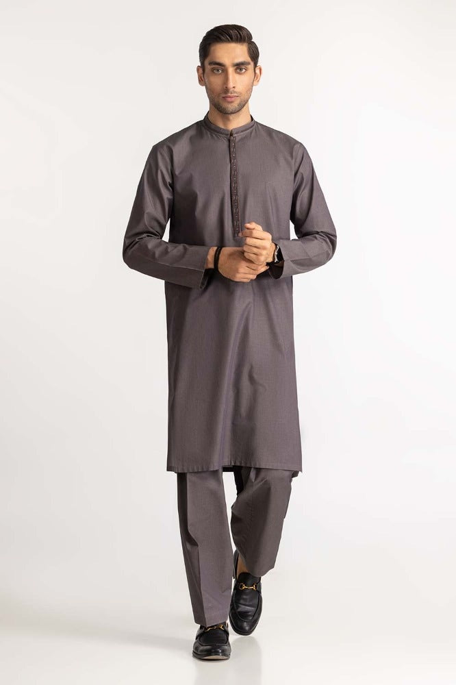 Grey Embroidered Suit SK-E24-016