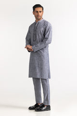 Grey Embroidered Suit SK-E24-034