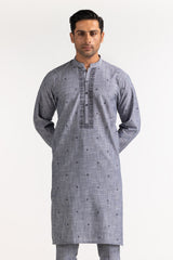 Grey Embroidered Suit SK-E24-034