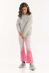 Junior Girl Grey Jacquard Sweater 224-411-043