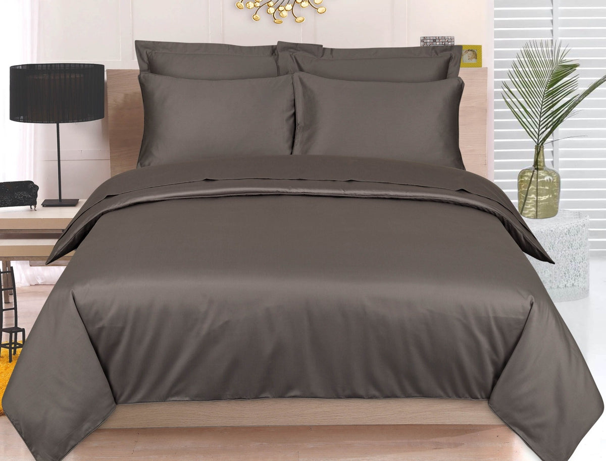 Dyed Grey T-600 Quilt Cover Set