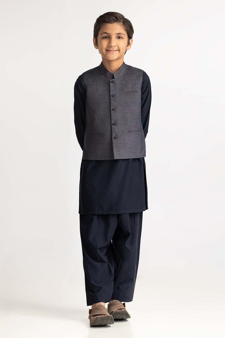 Grey Styling Waist Coat KWC-PD24-004