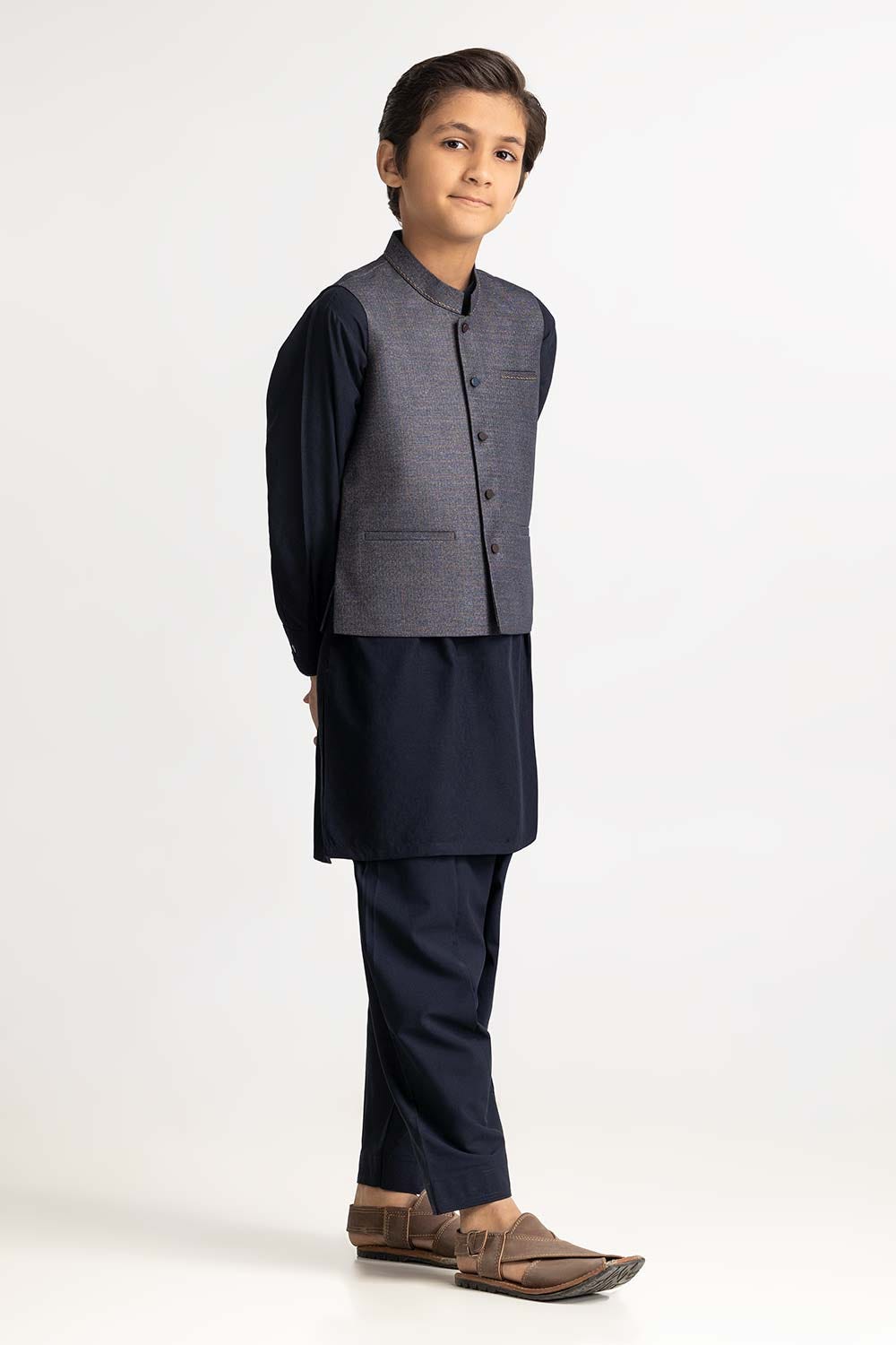 Grey Styling Waist Coat KWC-PD24-004