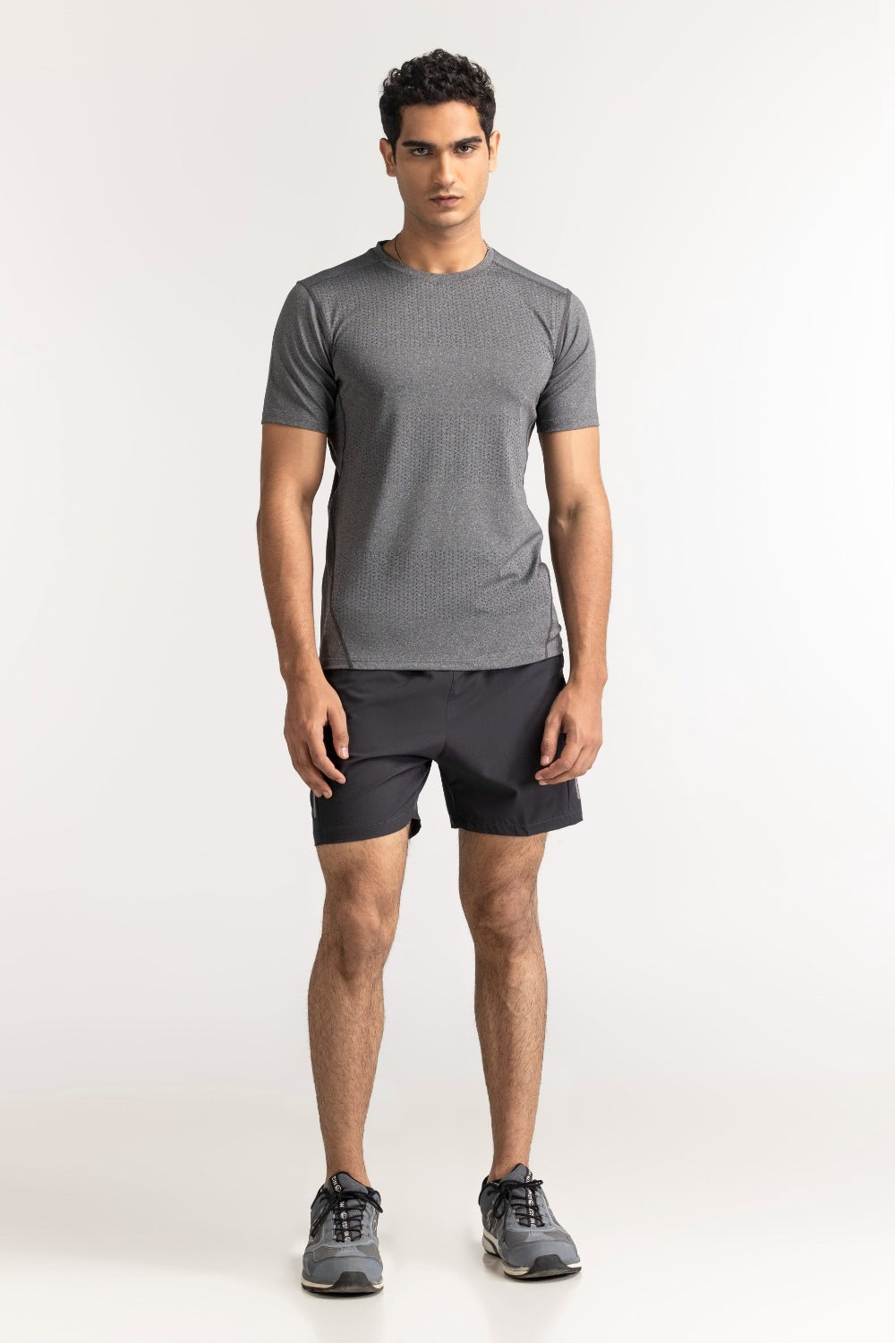 Grey Textured Tee AW-TS24-007