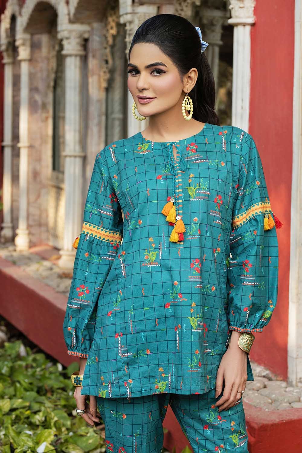 1 Piece Digital Printed Lawn Fabric SL-22007