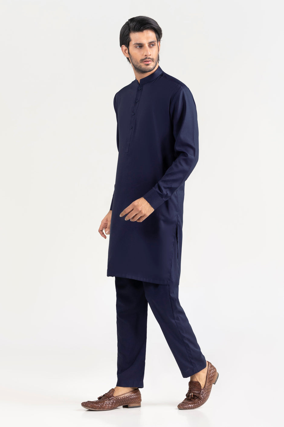Gul 900 Indium Unstitched Fabric Blended-LF