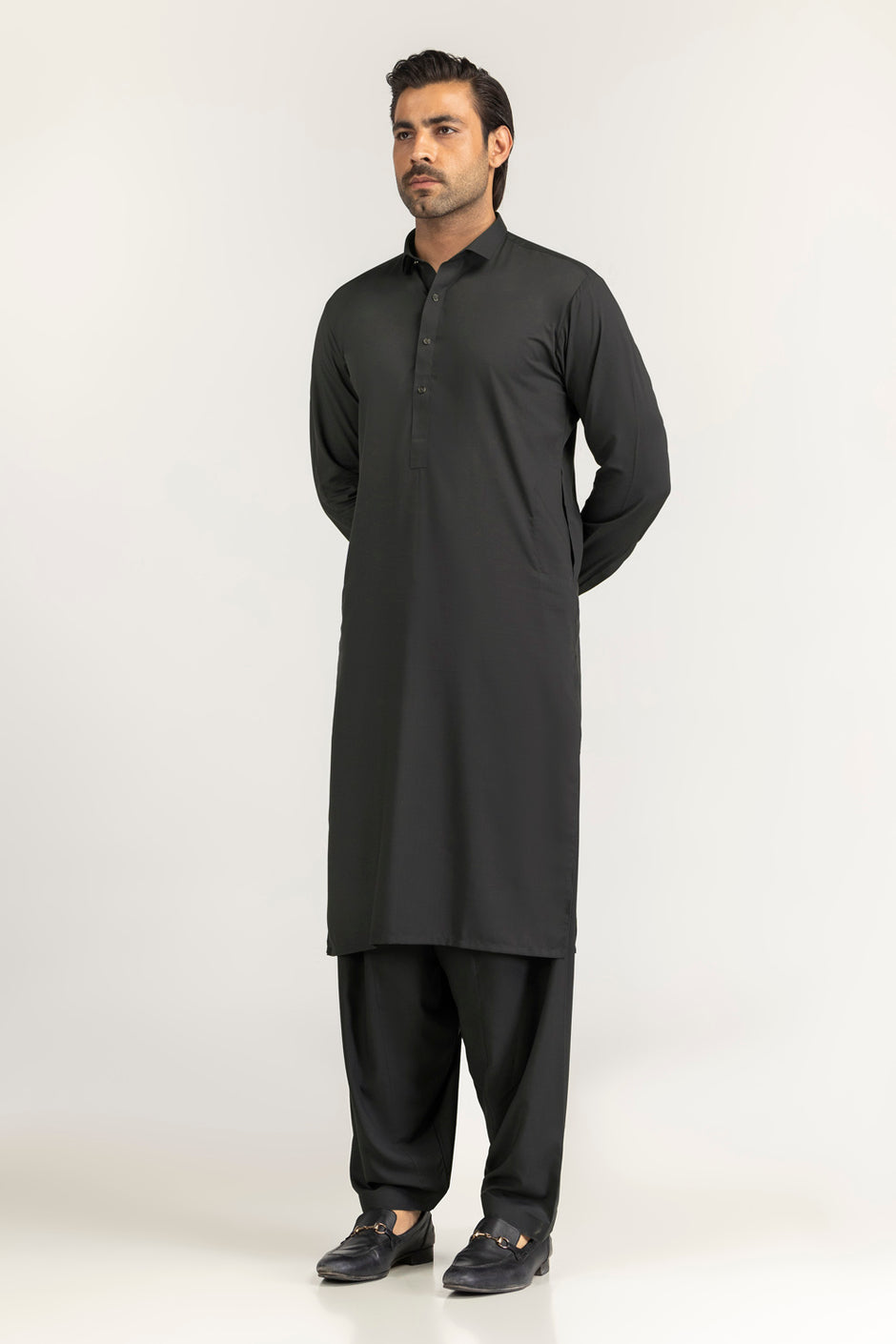 Gul 900 Indium Unstitched Fabric Blended-LF