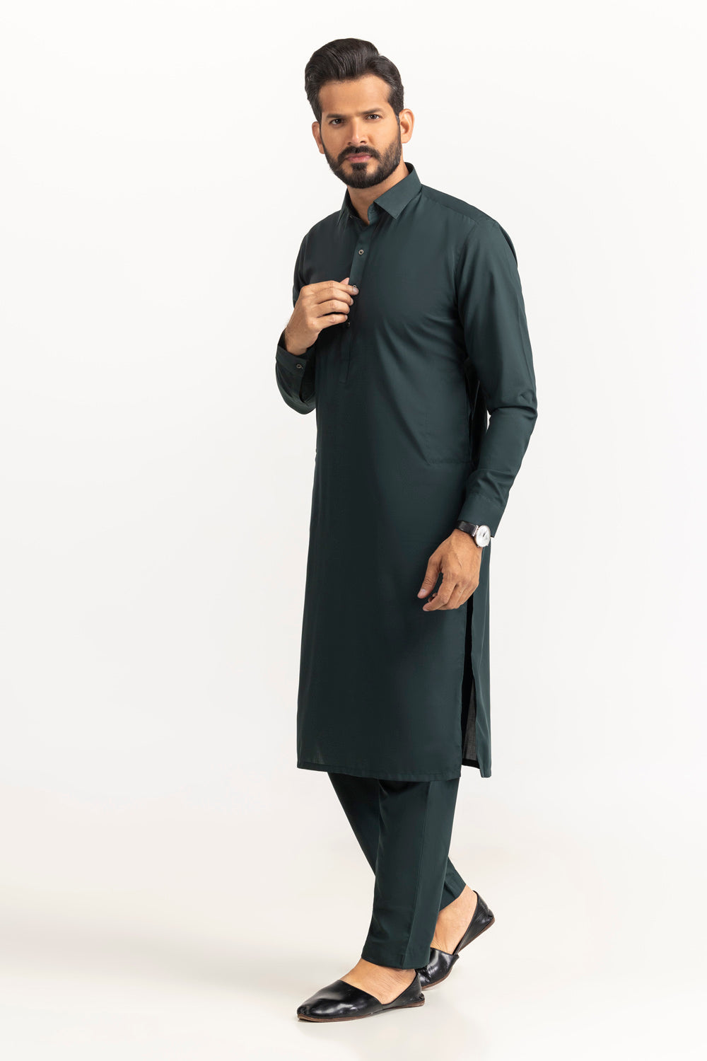 Gul 900 Indium Unstitched Fabric Blended-LF
