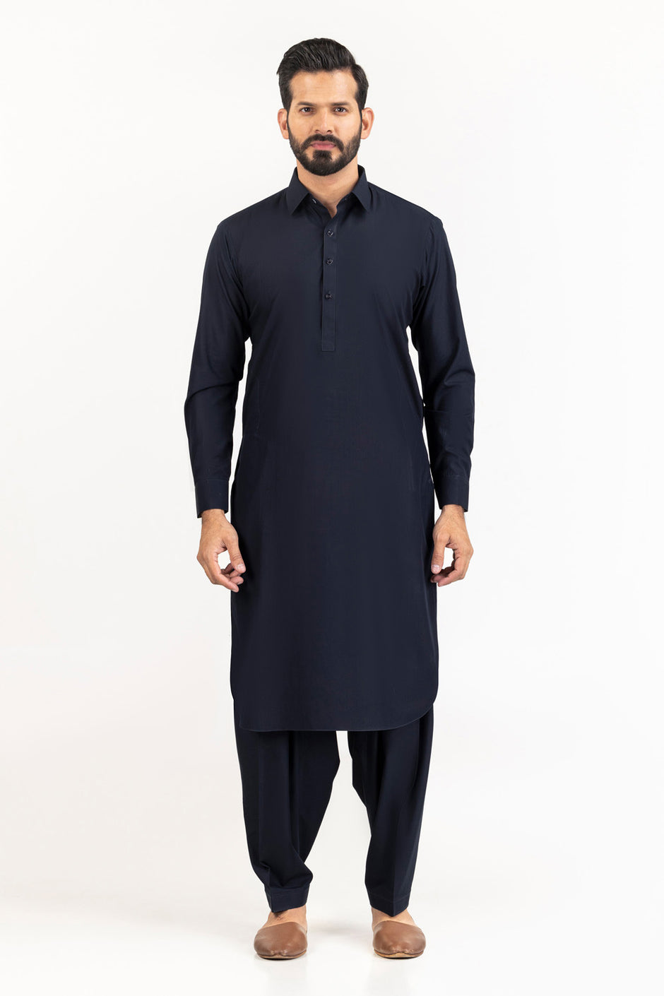 Gul 900 Indium Unstitched Fabric Blended-LF