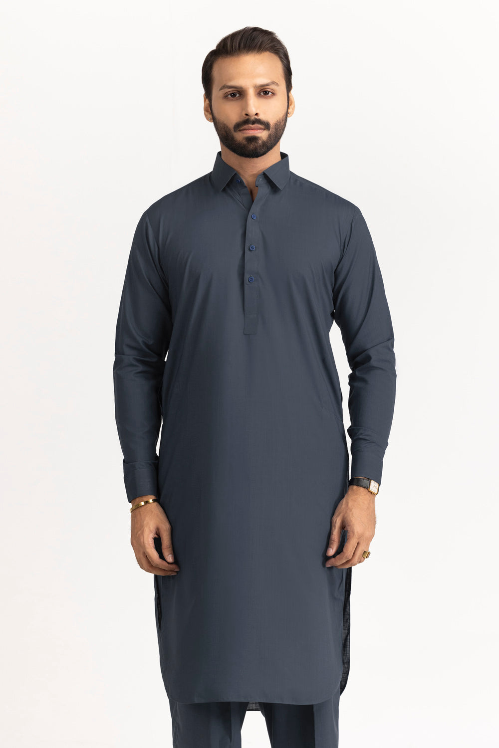 Gul 900 Indium Unstitched Fabric Blended-LF