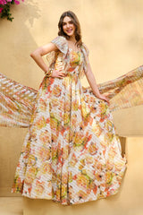 3 Piece Unstitched Cotton Silk Suit with Printed Burnout Blend Dupatta CS-52003