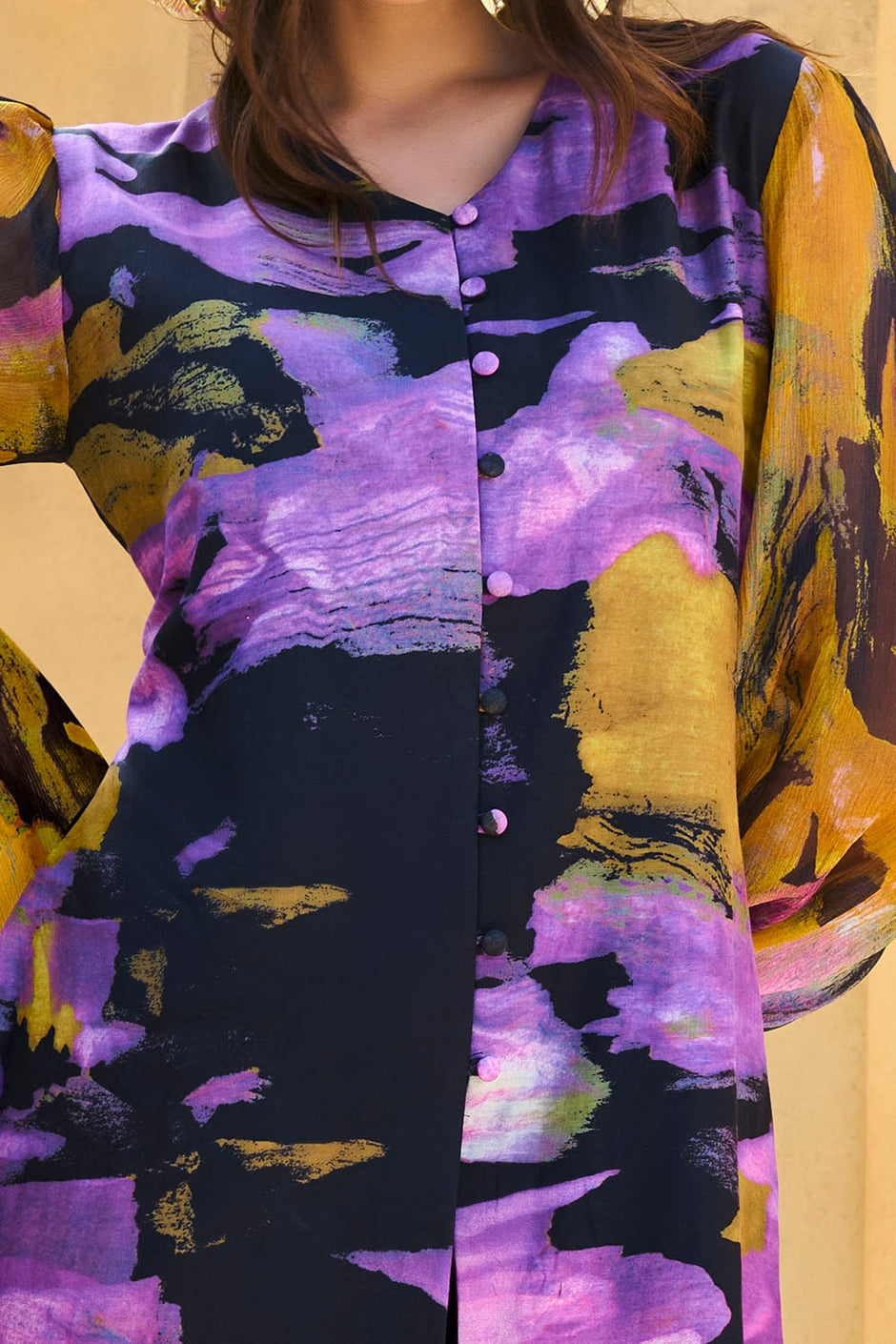 3 Piece Unstitched Printed Cotton Silk Suit with Printed Tussar Silk Dupatta