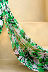 3 Piece Unstitched Printed Lawn Suit with Printed Pure Silk Chiffon Dupatta C-52004
