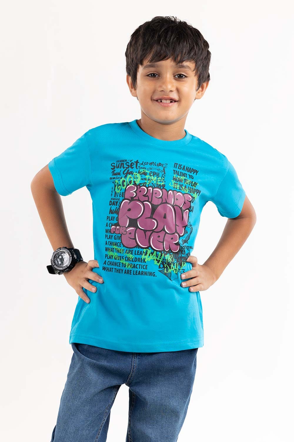 Toddler Boy Haw Ocean Printed Knit Top TBKT-2210062