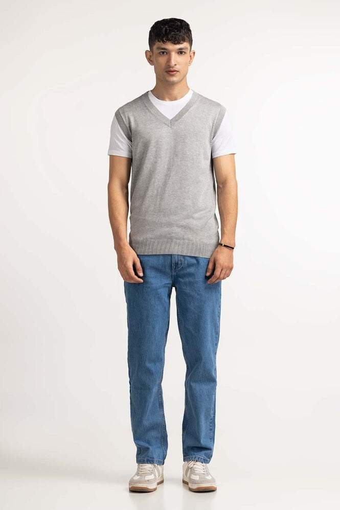 Heather Grey Fashion Sweater MN-SWT-WS23-181B