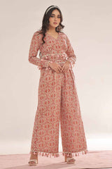 Unstitched Gold and Lacquer Printed Lawn Shirt SL-42038 A