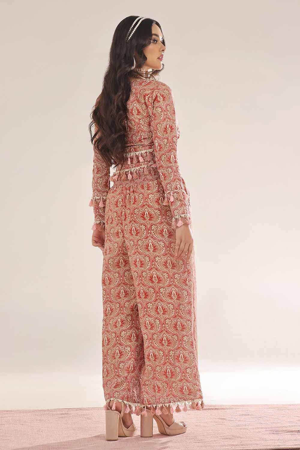 Unstitched Gold and Lacquer Printed Lawn Shirt SL-42038 A