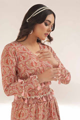 Unstitched Gold and Lacquer Printed Lawn Shirt SL-42038 A