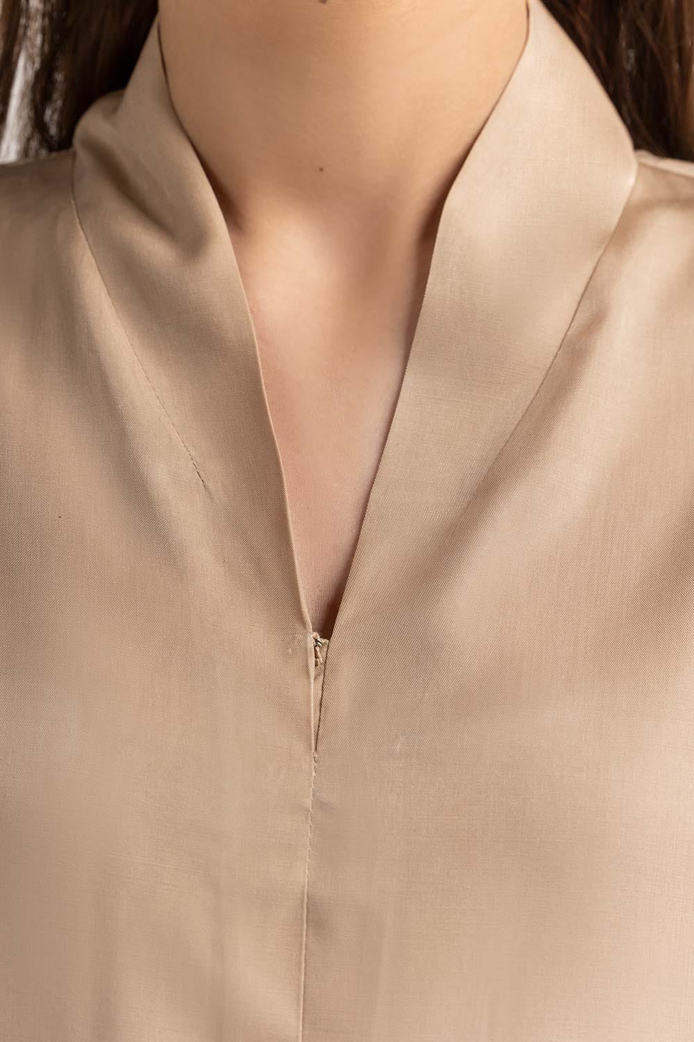 High Neck Beige Top WM-CS-SS24-021