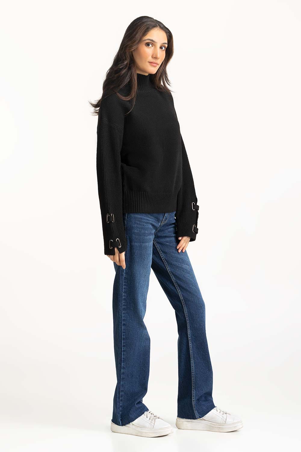 High Neck Sweater WM-SWT-WS24-070 Salt by Ideas