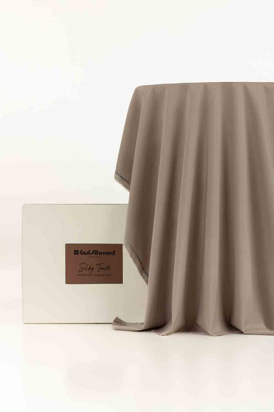 HiTex Silver Classic Unstitched Fabric Cotton with Gift Box
