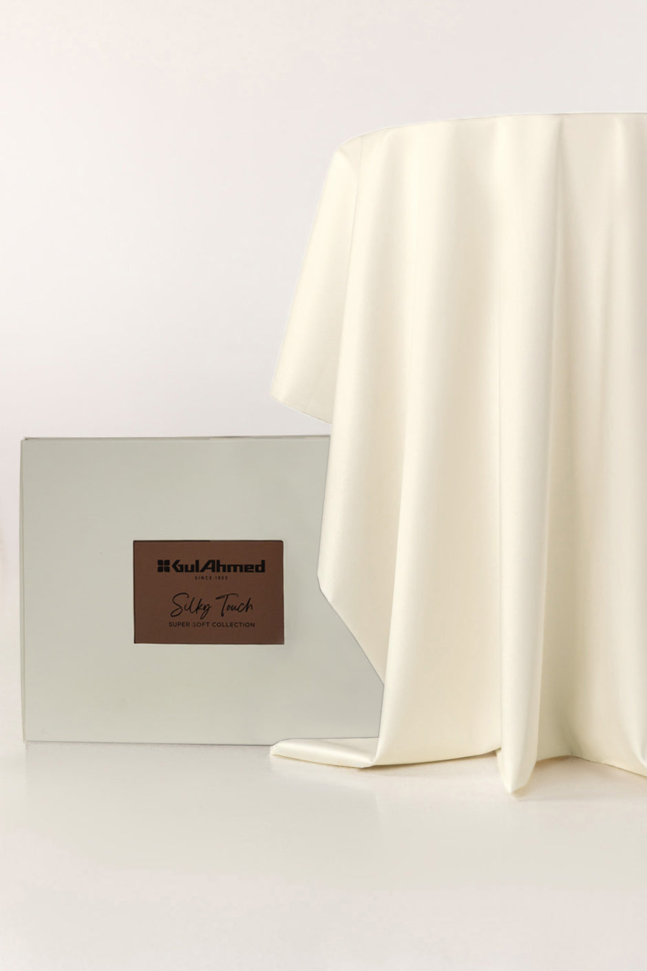 HiTex Silver Classic Unstitched Fabric Cotton with Gift Box