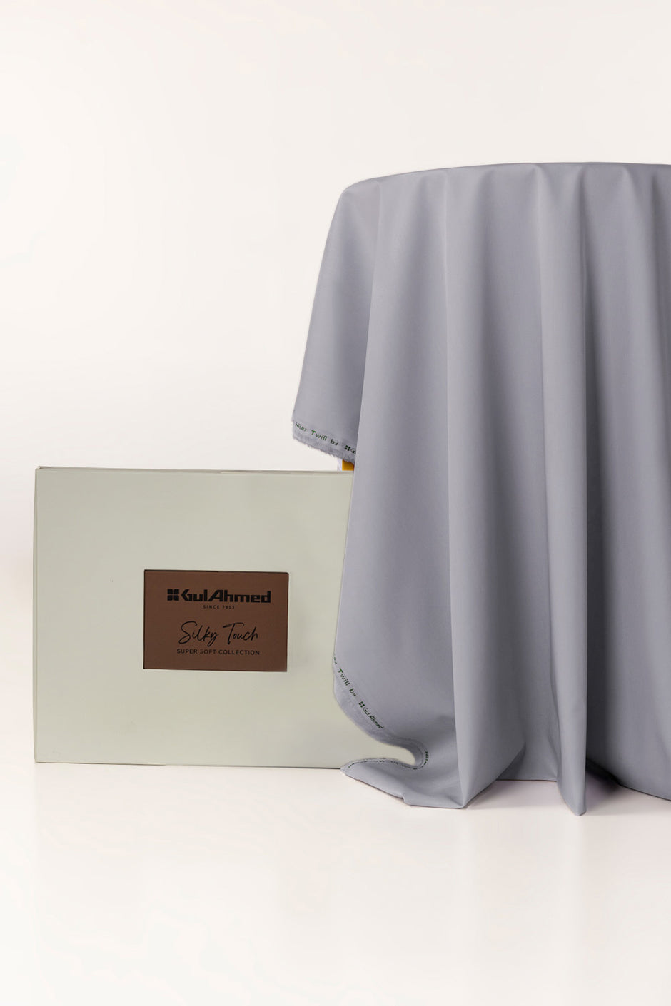 HiTex Silver Classic Unstitched Fabric Cotton with Gift Box