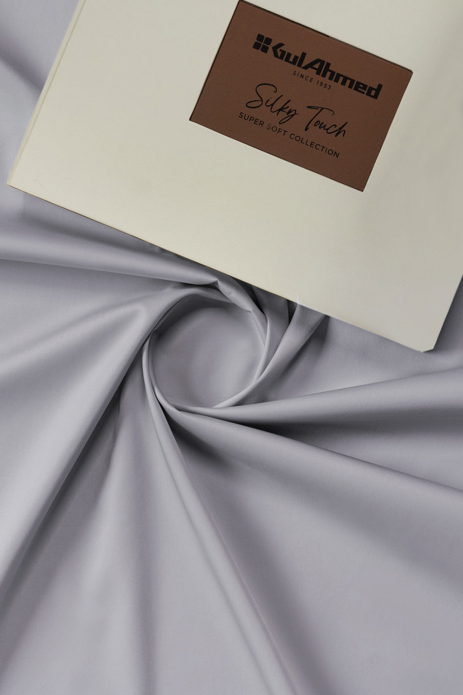 HiTex Silver Classic Unstitched Fabric Cotton with Gift Box