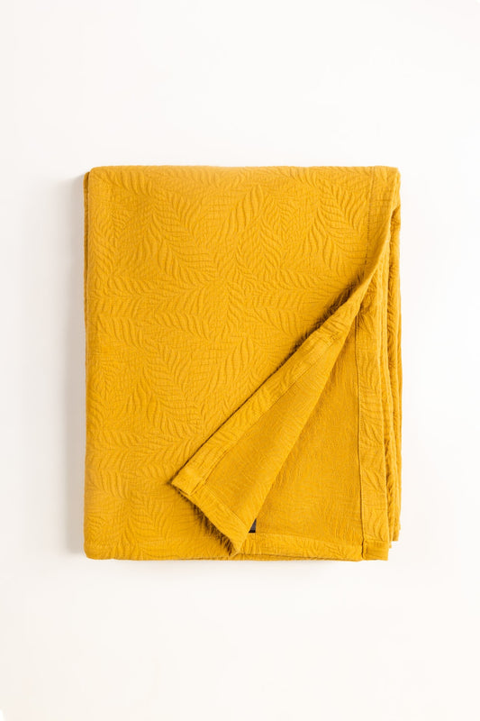 Honey Mustard Matelasse Blanket