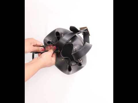 Black Bucket Bag