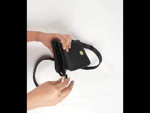 Black Cross Body Wallet IBS-CBW25-004