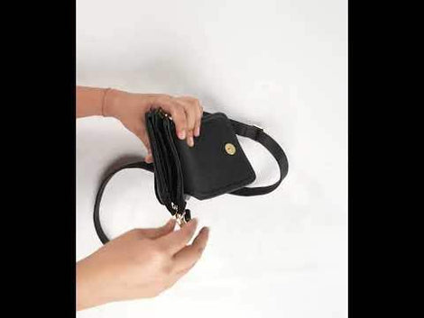 Black Cross Body Wallet
