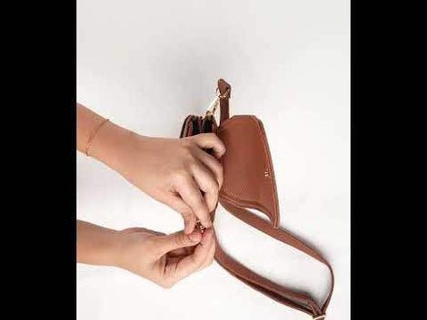 Tan Cross Body Wallet