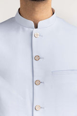 Ice Blue Basic Waist Coat WC-PD23-004