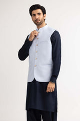Ice Blue Basic Waist Coat WC-PD23-004