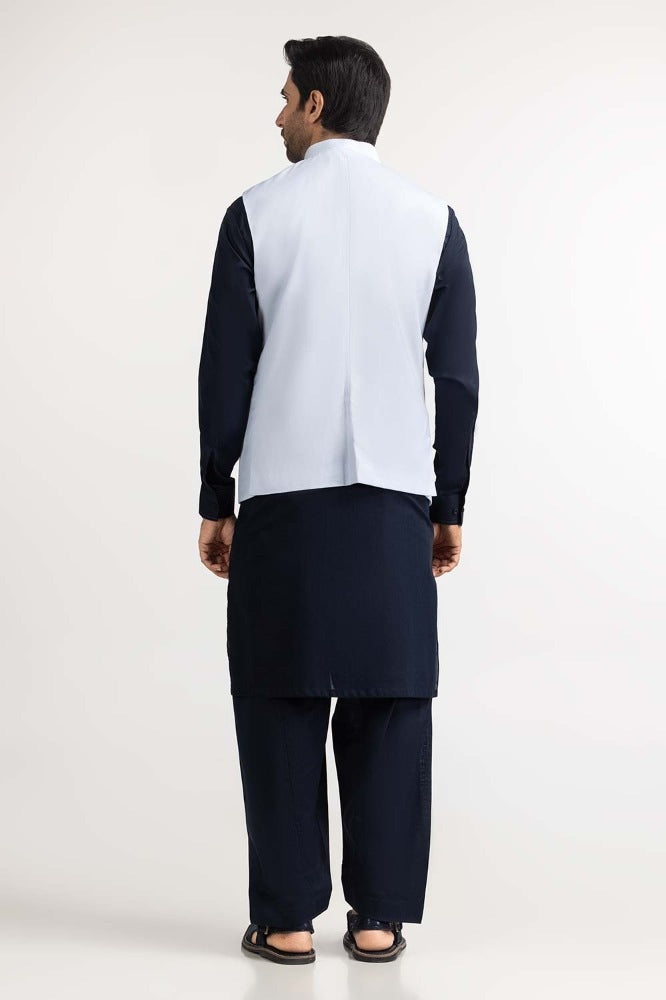 Ice Blue Basic Waist Coat