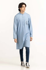 Ice Blue Denim Kurta KR-STY23-015