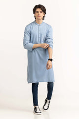 Ice Blue Denim Kurta KR-STY23-015