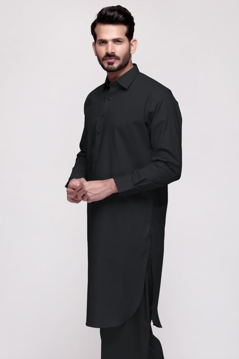 Black Unstitched Fabric CHAMPION LATHA