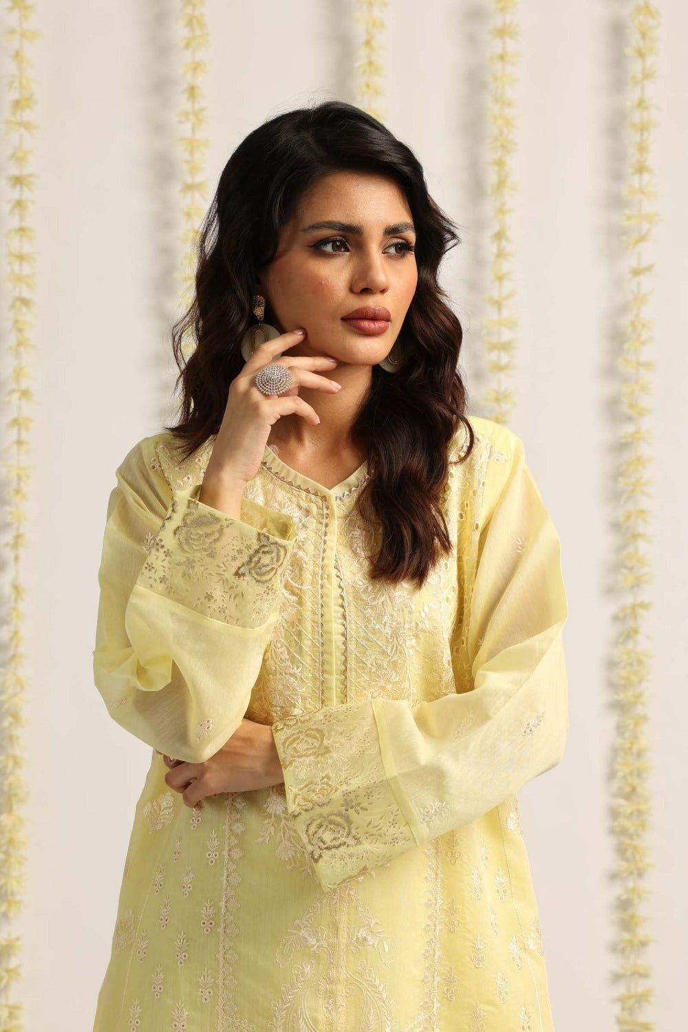 Luxury Pret Cotton Embroidered Shirt