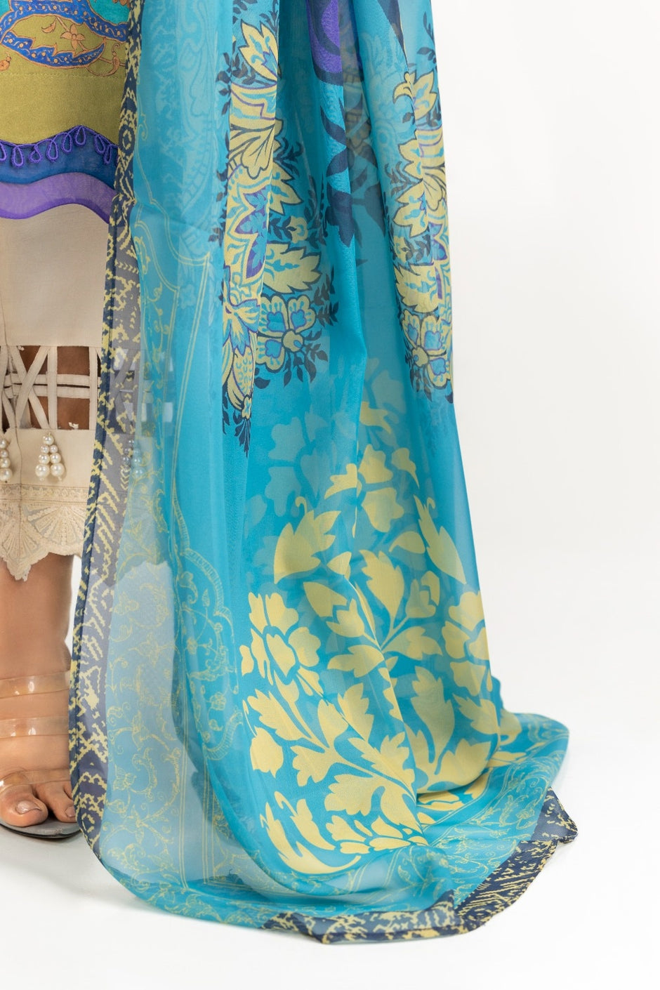 Luxury Pret Crepe Georgette Embroidered Shirt Chiffon Dupatta